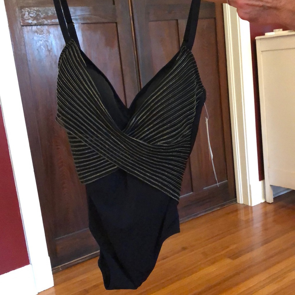 Gottex black and gold swimsuit